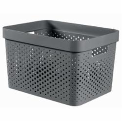 Корзина для хранения Curver 245661 Infinity 17 л темно-серый 220x360x270 мм