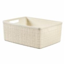 Корзина для хранения пластиковая Curver 245371 Jute М 12 л кремовый 150x360x280 мм