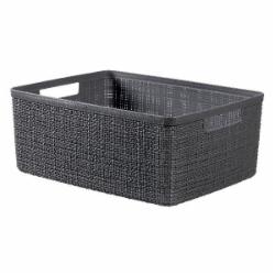 Корзина для хранения пластиковая Curver 245713 Jute М 12 л темно-серый 150x360x280 мм