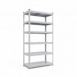 Стеллаж металлический Меткас Бюджет 2400x1200x400 мм оцинкованный металл полки 6 шт. цинк