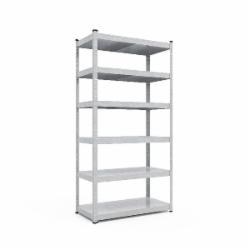Стеллаж металлический Меткас Бюджет 2400x1200x500 мм оцинкованный металл полки 6 шт. цинк
