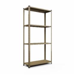 Стеллаж металлический Меткас РЕК 1500x750x300 мм бежевый металл полки 4 шт. краска