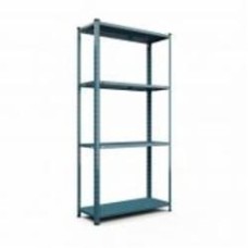 Стеллаж металлический Меткас РЕК 1500x750x300 мм голубой металл полки 4 шт. краска