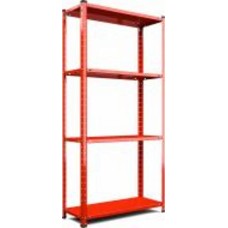 Стеллаж металлический Меткас РЕК 1500x750x300 мм оранжевый металл полки 4 шт. краска