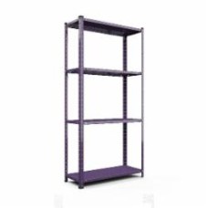 Стеллаж металлический Меткас РЕК 1500x750x300 мм сиреневый металл полки 4 шт. краска