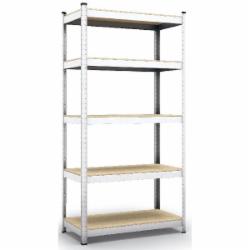 Стеллаж металлический Меткас Бюджет 1800x900x450 мм МДФ полки 5 шт. цинк