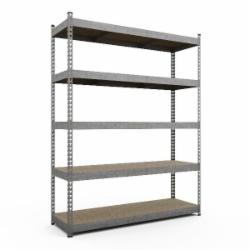 Стеллаж металлический Меткас Титан 2160x1600x600 мм оцинкованный ДСП полки 5 шт. цинк