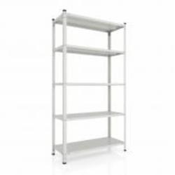 Стеллаж металлический Меткас Кронос 1800x1000x500 мм белый глянец металл полки 5 шт. краска