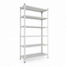Стеллаж металлический Меткас Кронос 2200x900x600 мм белый глянец металл полки 6 шт. краска