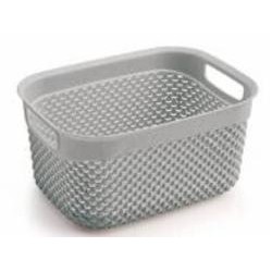 Корзина Ucsan Plastik DROP прямоугольная 162009.2 3,3 л серый металлик