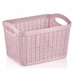 Корзина Ucsan Plastik KNIT прямоугольная 4,64 л розовый