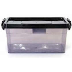 Контейнер с крышкой Asude Plastic ASD142-F 10 л темный прозрачный 160x375x250 мм