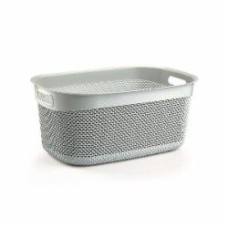 Корзина Ucsan Plastik DROP прямоугольная 9 л серый металлик