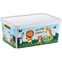 Ящик декоративный TURAN PLASTIK TRN-237-02-EP с крышкой Animal 4.5 л 17.8 х 25.8 х 11 см