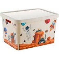 Ящик декоративный TURAN PLASTIK TRN-239-03-EP с крышкой Space 18 л 27.7 х 37 х 22 см