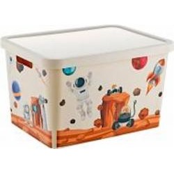 Ящик декоративный TURAN PLASTIK TRN-239-03-EP с крышкой Space 18 л 27.7 х 37 х 22 см