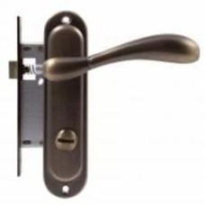 Ручка на планке RDA Imola + механизм Bruno 1251 AB WC 62 мм античная латунь