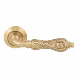 Ручка на розетке Fimet 147-269 f02 flora матовая латунь
