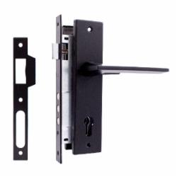 Комплект фурнитуры цилиндровый RDA Tecno 85 мм матовый черный без петель