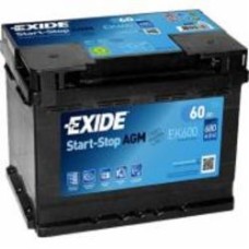Аккумулятор автомобильный EXIDE Start-Stop Auxiliary AGM 60Ah 680A 12V EK600 «+» справа (EK600)