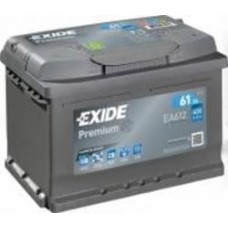 Аккумулятор автомобильный EXIDE Premium 61Ah 600A 12V «+» справа (EA612)