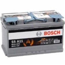 Аккумулятор автомобильный Bosch S5 80Ah 800A 12V «+» справа (0092S5A110)