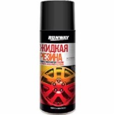 Краска аэрозольная RunWay жидкая резина RW6700 450 мл черный