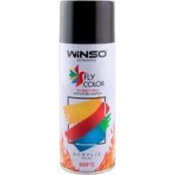 Краска высокотемпературная 600° черная (BLACK/RAL9005) WINSO 450 мл 880450