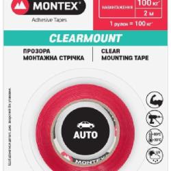 Двухсторонняя автомобильная клейкая лента MONTEX SHS MTX1050 12 мм 0,5 мм 2 м прозрачный