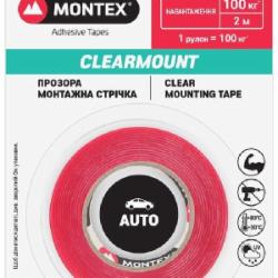 Двухсторонняя автомобильная клейкая лента MONTEX SHS MTX1100 12 мм 1 мм 2 м прозрачный