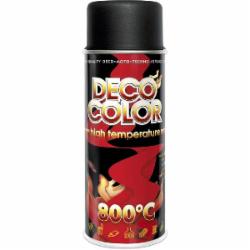 Краска аэрозольная жаропрочная 800 °C черная DecoColor 400 мл