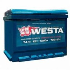 Аккумулятор автомобильный Westa 6CT-74 АзЕ 74Ah 720A 12V «+» справа (WPR7400L3)