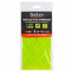 Повязка нарукавная светоотражающая Beltex L-size 40-45 см желтая