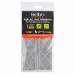 Повязка нарукавная светоотражающая Beltex L-size 40-45 см серая