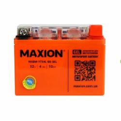 Аккумулятор автомобильный MAXION 4Ah 50A 12V YTX4L-BS GEL «+» справа