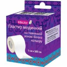 BioLikar Пластырь на тканевой основе белый 5 см х 500 см 1 шт.