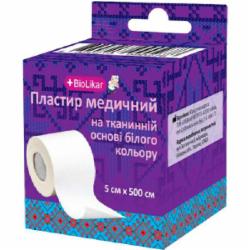 BioLikar Пластырь на тканевой основе белый 5 см х 500 см 1 шт.