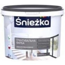 Грунтовочная краска латексная водоэмульсионная Sniezka глубокий мат белый 10 л 14 кг