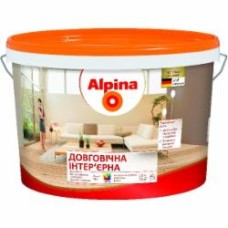 Краска интерьерная акриловая водоэмульсионная Alpina Долговечная интерьерная B1 шелковистый мат белый 10 л
