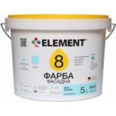 Краска акриловая водоэмульсионная Element 8 мат белый 5 л