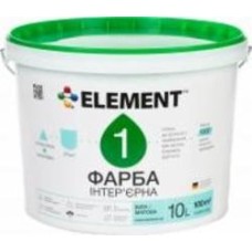 Краска акриловая водоэмульсионная Element 1 мат белый 10 л