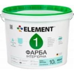 Краска акриловая водоэмульсионная Element 1 мат белый 10 л