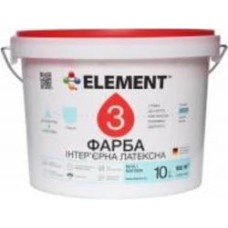 Краска акриловая водоэмульсионная Element 3 База А мат белый 10 л
