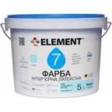 Краска акриловая водоэмульсионная Element 7 База А шовковистий мат белый 5 л