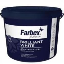 Краска акриловая водоэмульсионная Farbex Brilliant White мат белый 14 кг Краска акриловая водоэмульсионная Farbex Brilliant White мат белый 14 кг