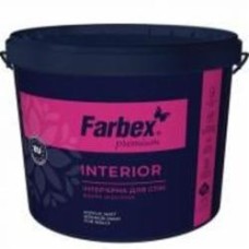 Краска акриловая водоэмульсионная Farbex Interior мат белый 4,2 кг