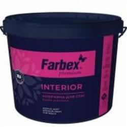 Краска акриловая водоэмульсионная Farbex Interior мат белый 4,2 кг