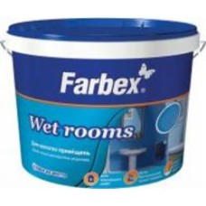 Краска акриловая водоэмульсионная Farbex Wet Rooms мат белый 1,4 кг