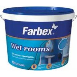Краска акриловая водоэмульсионная Farbex Wet Rooms мат белый 1,4 кг