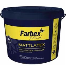 Краска латексная водоэмульсионная Farbex Mattlatex мат белый 14 кг